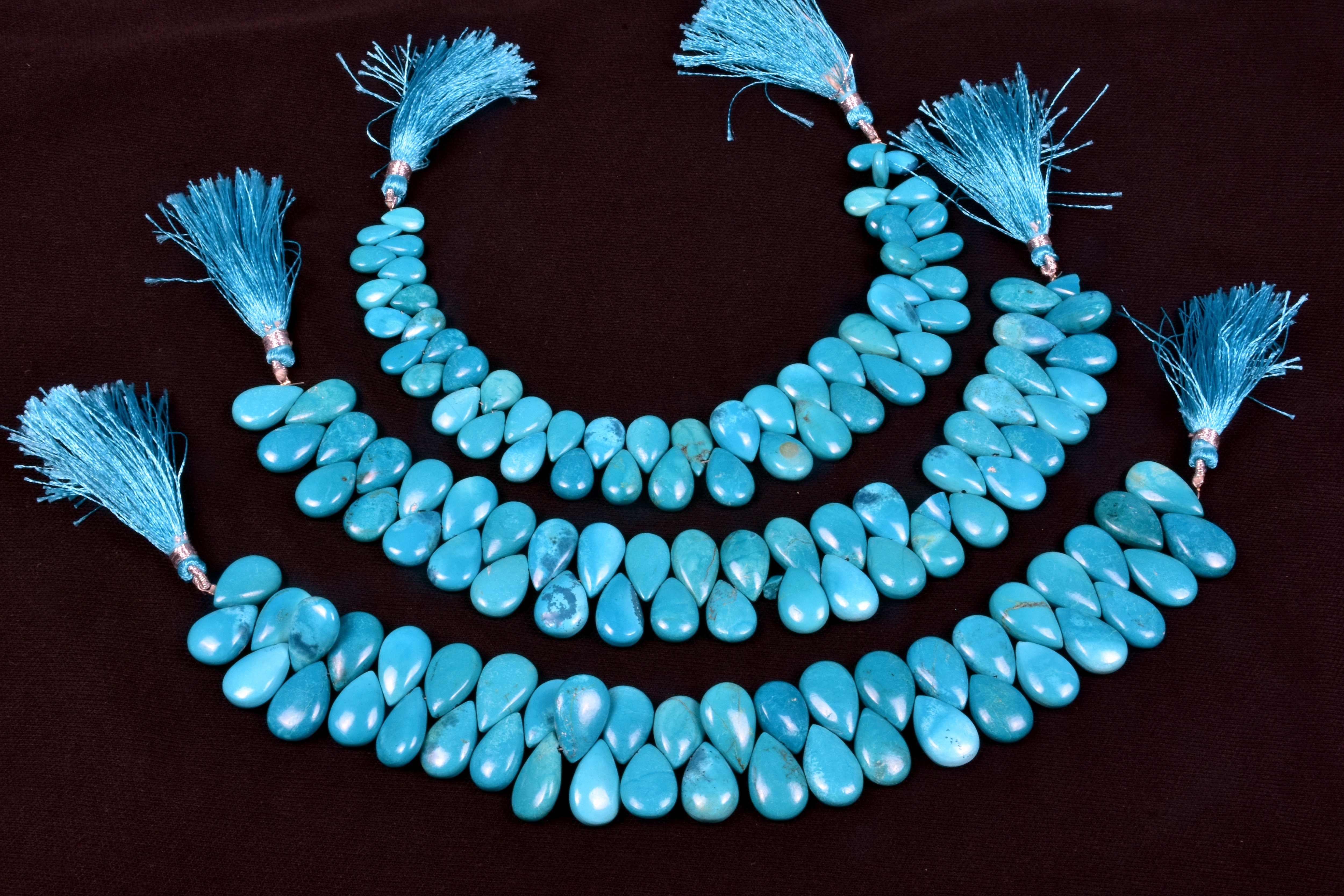 Turquoise Pears Beads