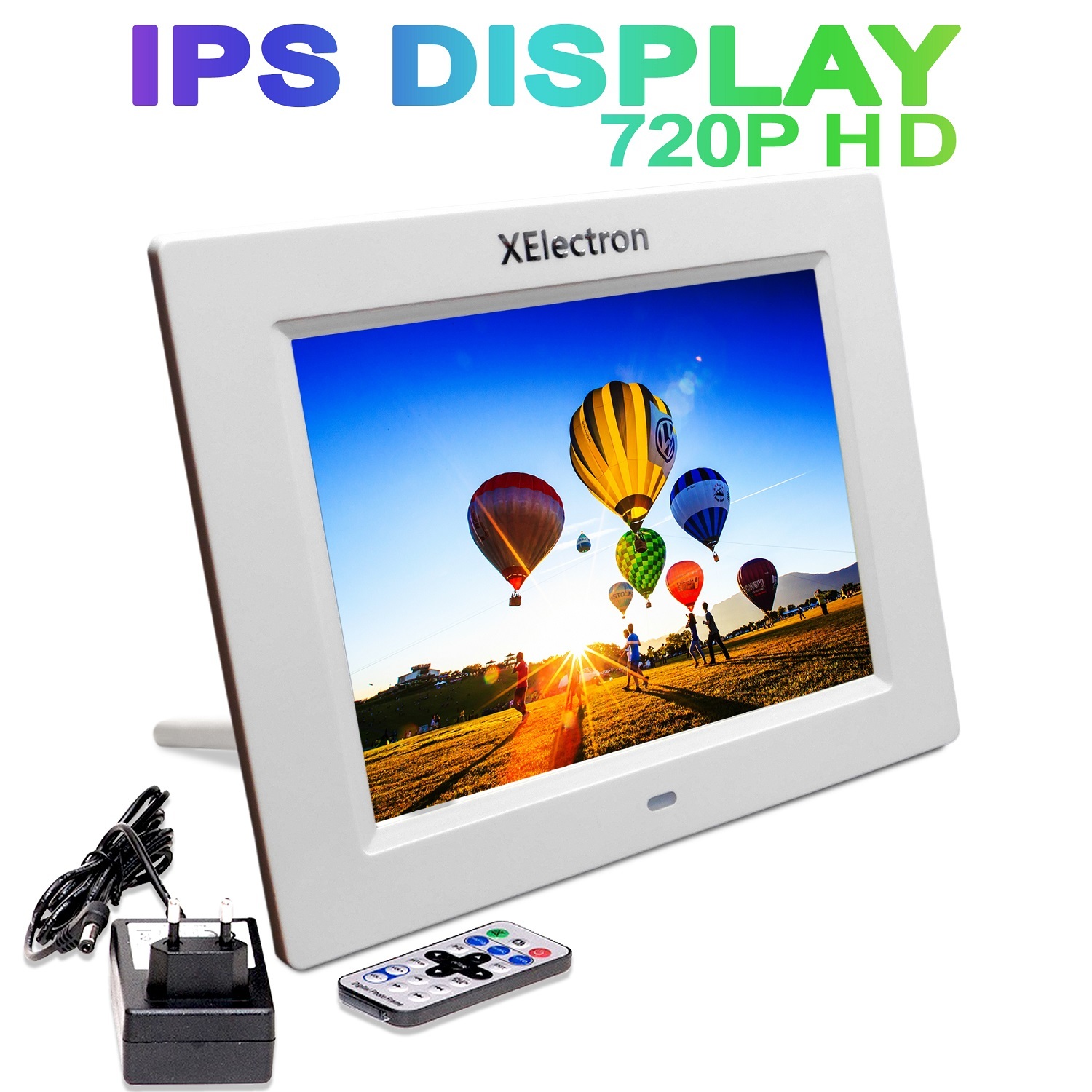 Xelectron 8 Inch White Ips Display Digital Photo Frame