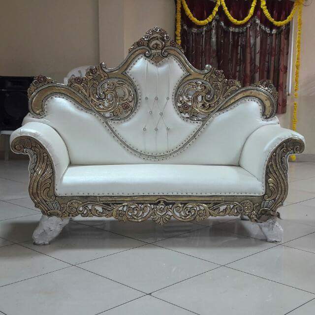 Medieval Style Wooden Sofa - Wood Sagwan, Wood Sheesham, Wood Neem | Multifunctional, Custom Color, Ideal For Weddings And Home Decoration