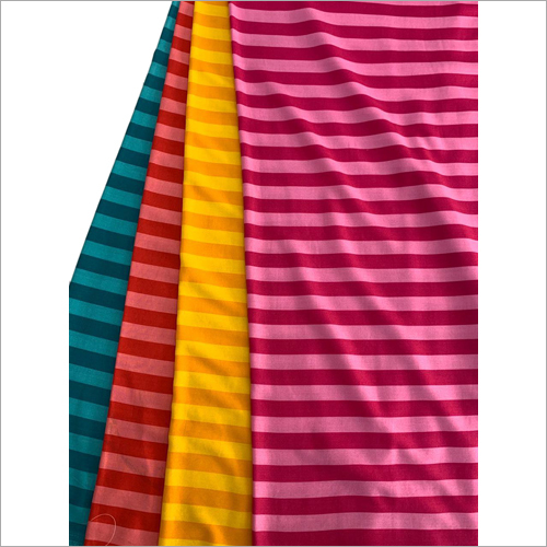 Striped Dress Material Fabric - Rayon, Printed Pattern, Available In Various Colors | Lightweight For All Seasons, Casual Style, Hand Wash Only