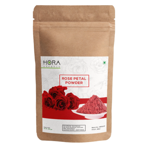 Rose Petal Powder - 50g Stand-Up Pouch | Red Color, 12-Month Shelf Life, Soothing Fragrance