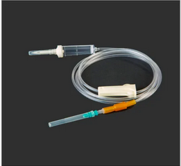 Iv Infusion Set - Eto Sterile Pvc Tube 2.7 Mm Id X 1500 Mm, 21g Needle, 20 Drop/ml, 14 Mm Transparent Chamber | Disposable, Waterproof, Non-toxic, Pyrogen Free