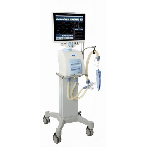 Ventilator Machine - Plastic and Metal Build, 40 x 30 x 60 cm Dimensions , 25 kg Weight, 0-100 L/min Flow Rate, 0-60 cmH2O Pressure