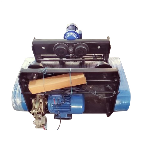 5 Ton Electric Wire Rope Hoist - Steel, Variable Lifting Height, Blue | Electric Power for Lifting Heavy Materials in Industrial Settings, Warehouses