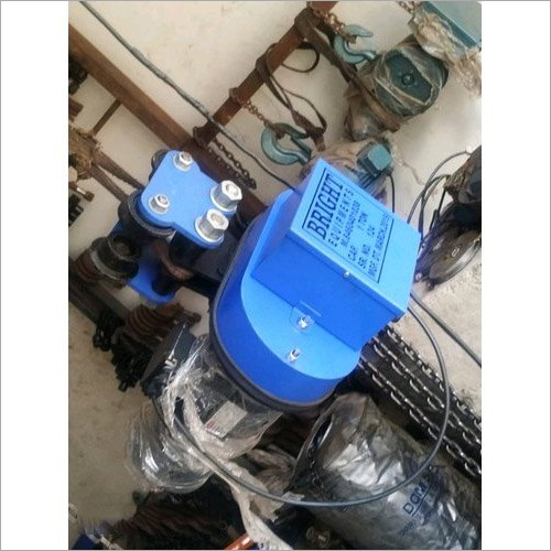 Blue Electric Chain Hoist With Pull Push Trolley