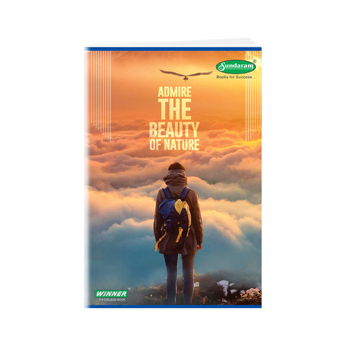 A4 Hard Bound Notebook - Paper Material, 21 x 29.7 cm Size | Center Stitched Binding, C-14 Style, Ideal for School and Personal Use