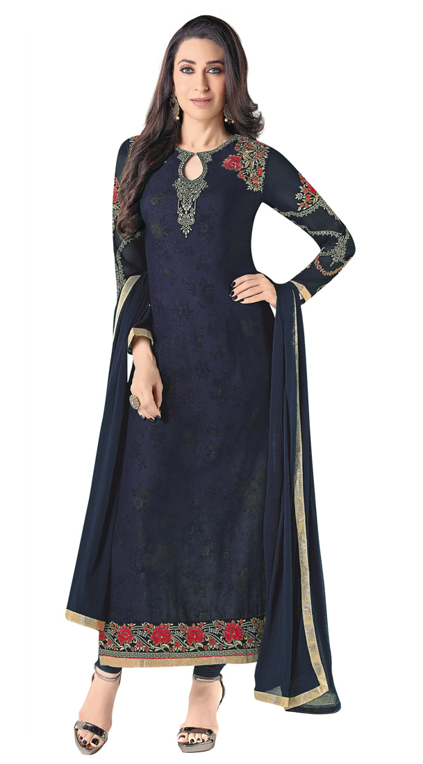 Green Georgette Embroidery Salwar Suit