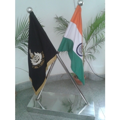 Crpf T Flag - Multi-color Printed Flag Banner | Versatile Size For All Occasions, Ideal For Embroidery Displays And Ceremonial Use