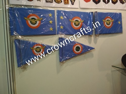 Conical Flag - Fabric, All Size, Multicolor | Embroidered Pattern, Custom Design Logo, Silver Plating, Sewn For Durability
