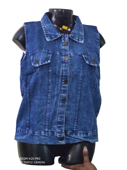 Girls Sleeveless Denim Jacket Age Group: 15 To 18