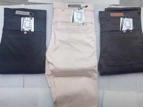 Mens Trouser - Comfort Fit, Slim Fit, Zipper Fly | Available in Black, Brown, Cream - Four Pockets for Versatile Use, Suitable for Summer & Winter