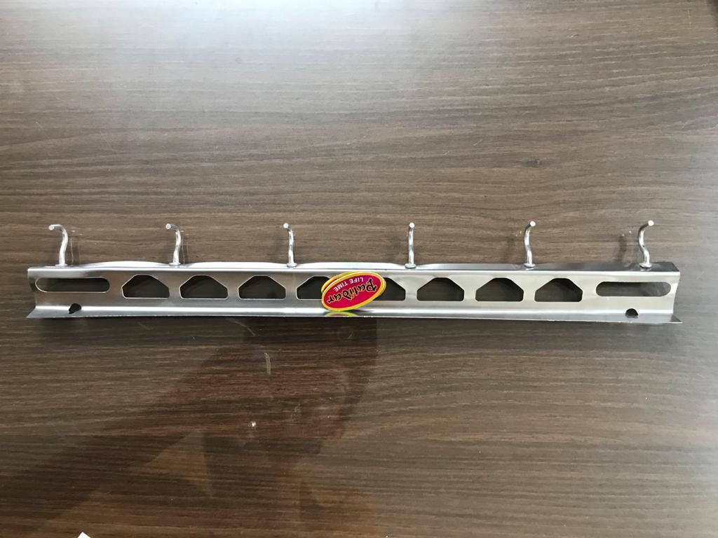 Ss Spoon Hanger - Stainless Steel, Multiple Hooks, Polished Silver | Efficient, Reliable, High Performance, Rust And Stain Resistant