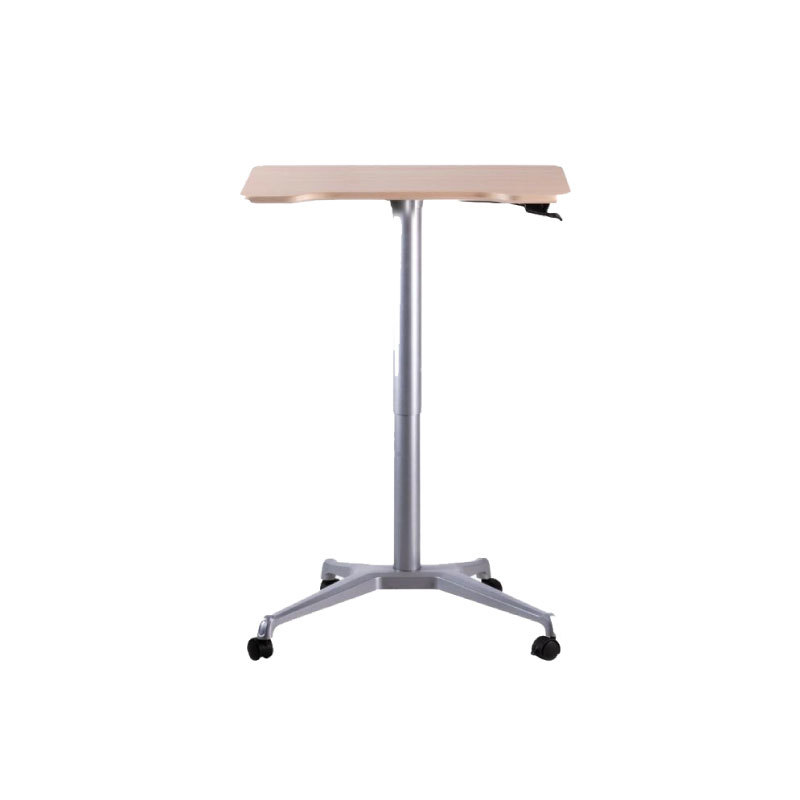 Height Adjustable Desk - Medium Density Fibre, 800mm X 600mm Maple Top, Pneumatic Mechanism | Durable, Easy To Install, Eco-friendly, 1 Year Warranty