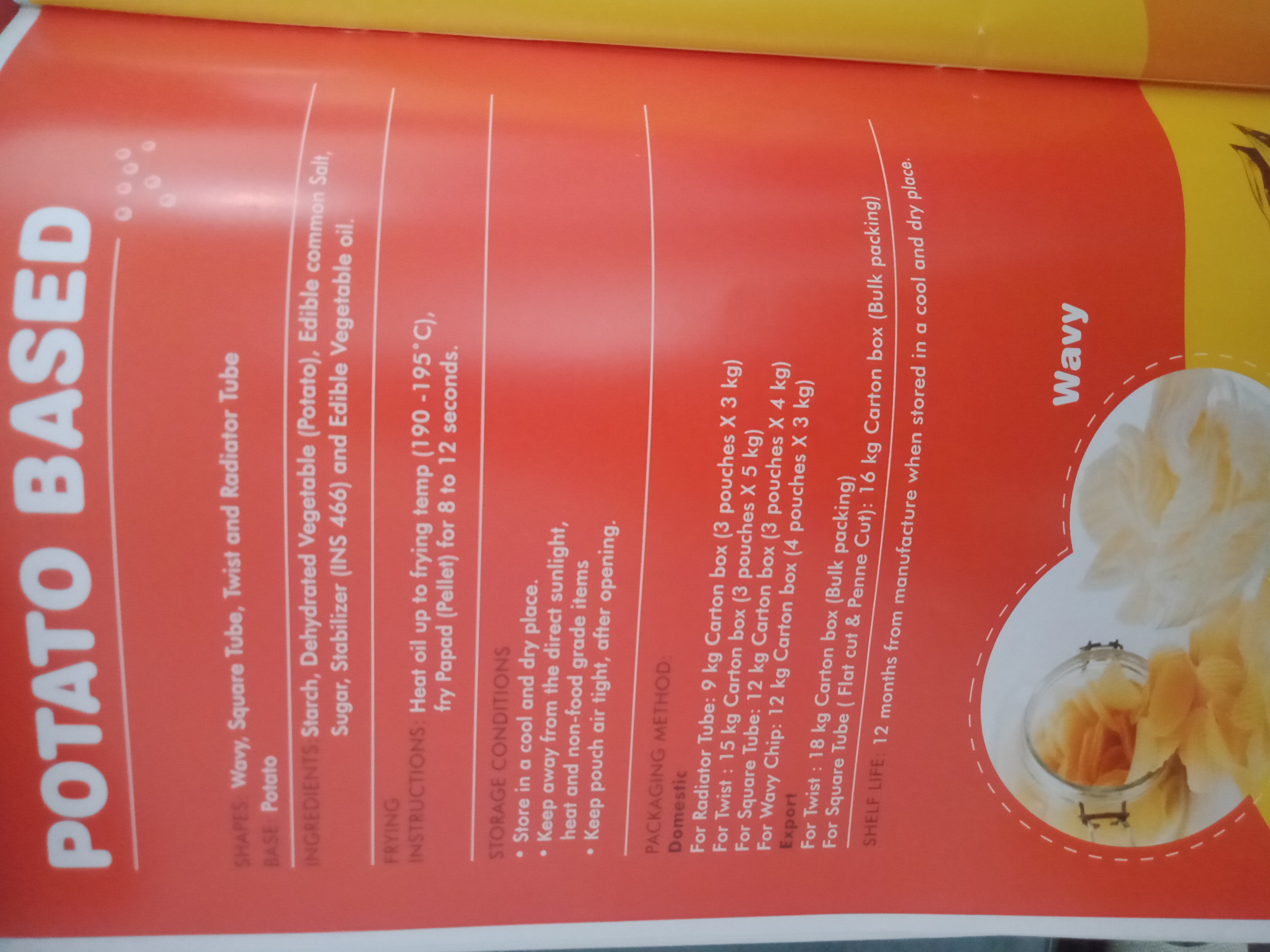 2d , 3d Papad , Panipuri