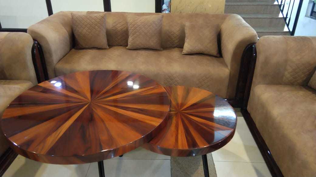 Polyester Back Sofa Set