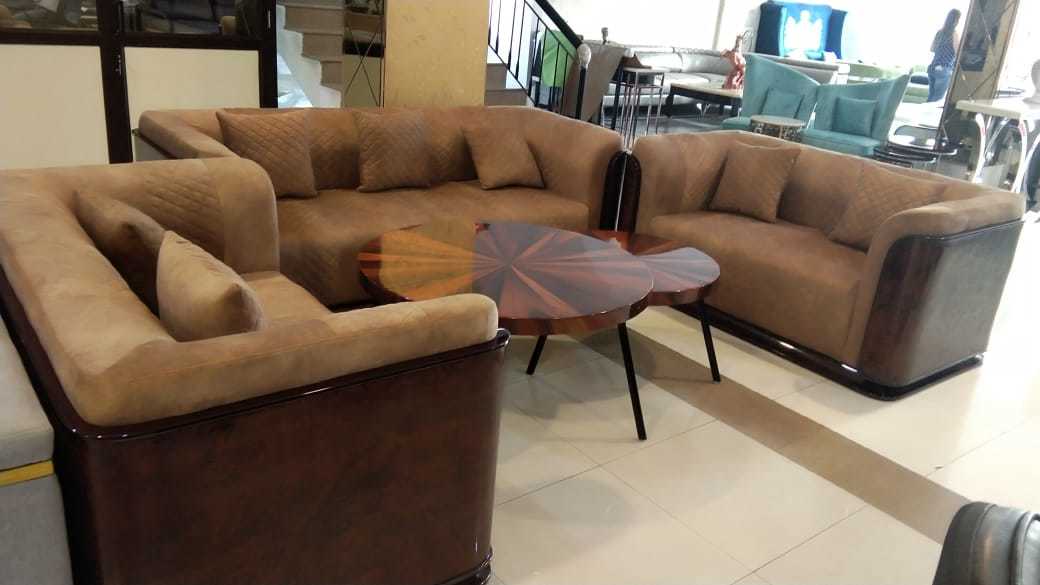 Polyester Back Sofa Set