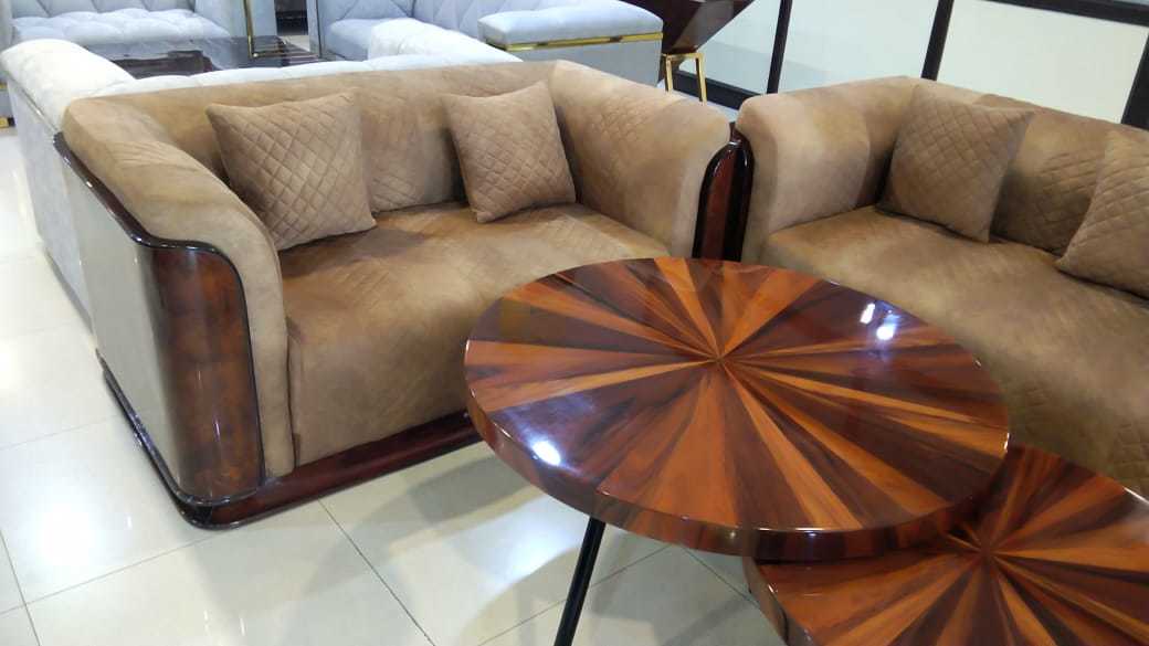 Polyester Back Sofa Set