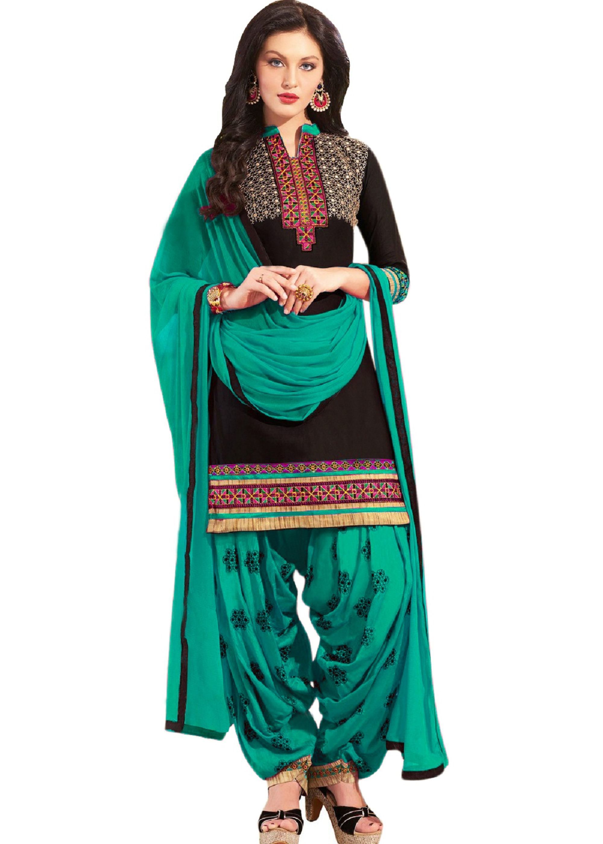 Cotton Embroidery Salwar Suit - Cotton Top 2.25m, Rayon Bottom 2.5m, Nazmeen Dupatta 2.25m | Stylish Resham And Zari Embroidery, Lightweight Ethnic Wear For Women