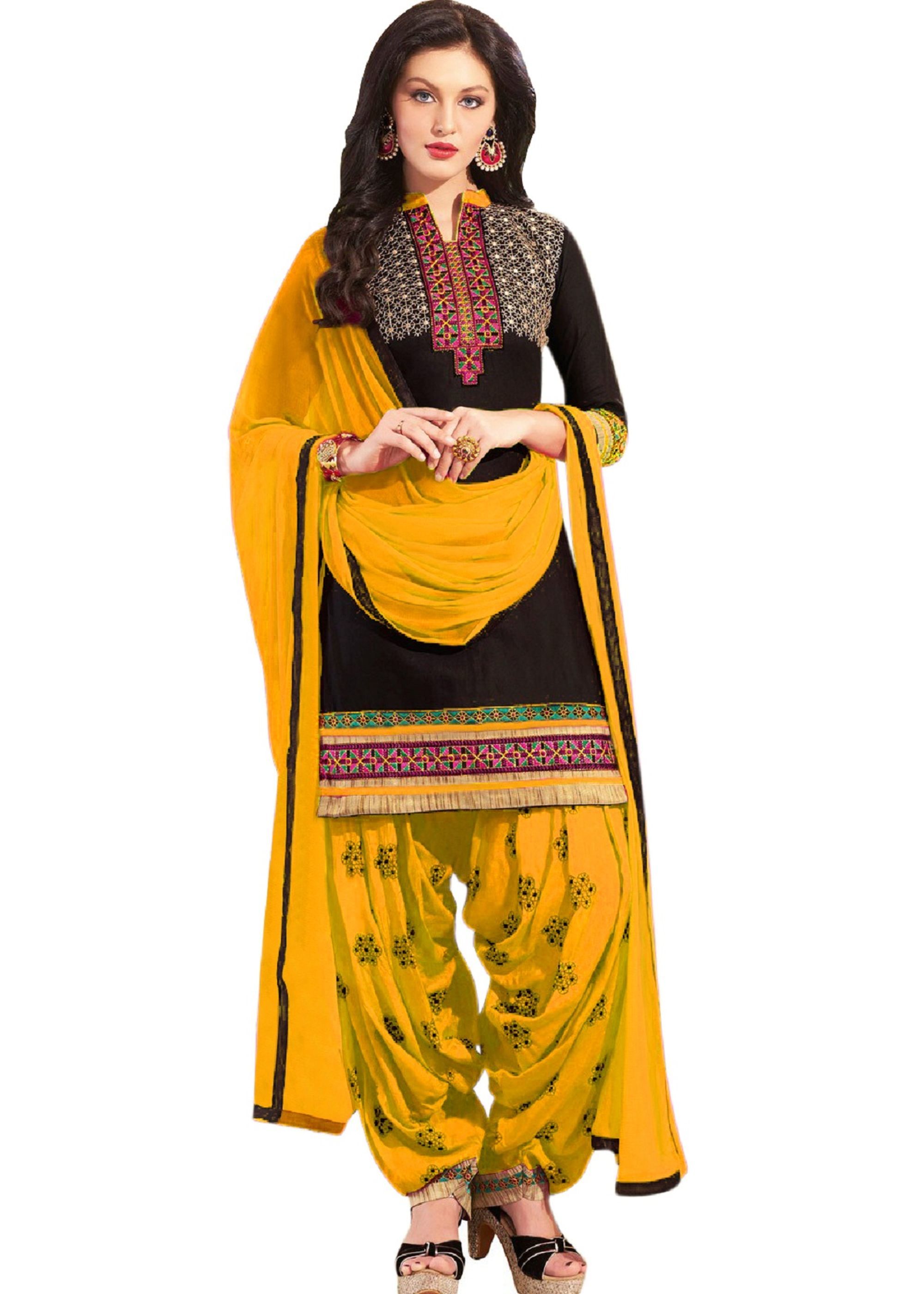 Cotton Embroidery Salwar Suit - Cotton Top 2.25m, Rayon Bottom 2.5m, Nazmeen Dupatta 2.25m | Stylish Resham And Zari Embroidery, Lightweight Ethnic Wear For Women