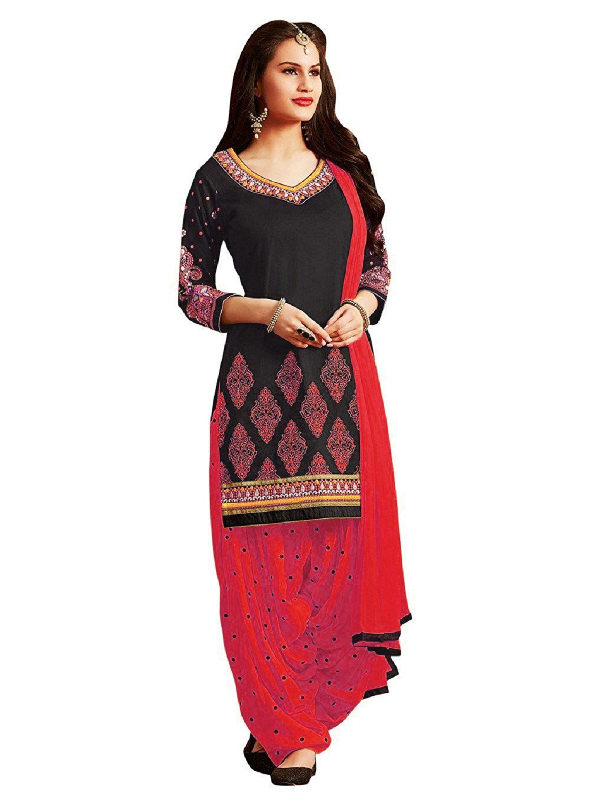 Turquoise Cotton Embroidery Salwar Suit