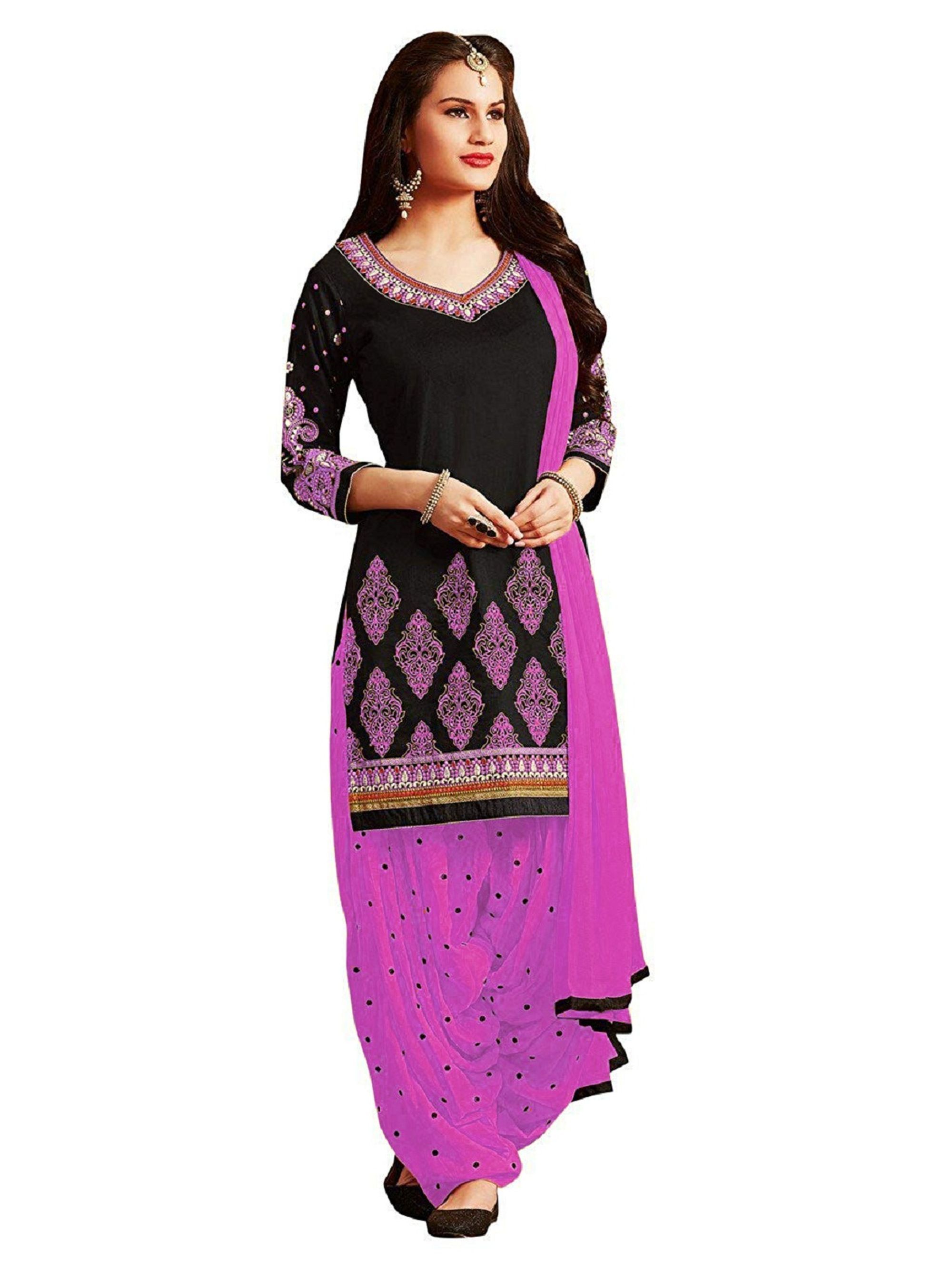 Turquoise Cotton Embroidery Salwar Suit