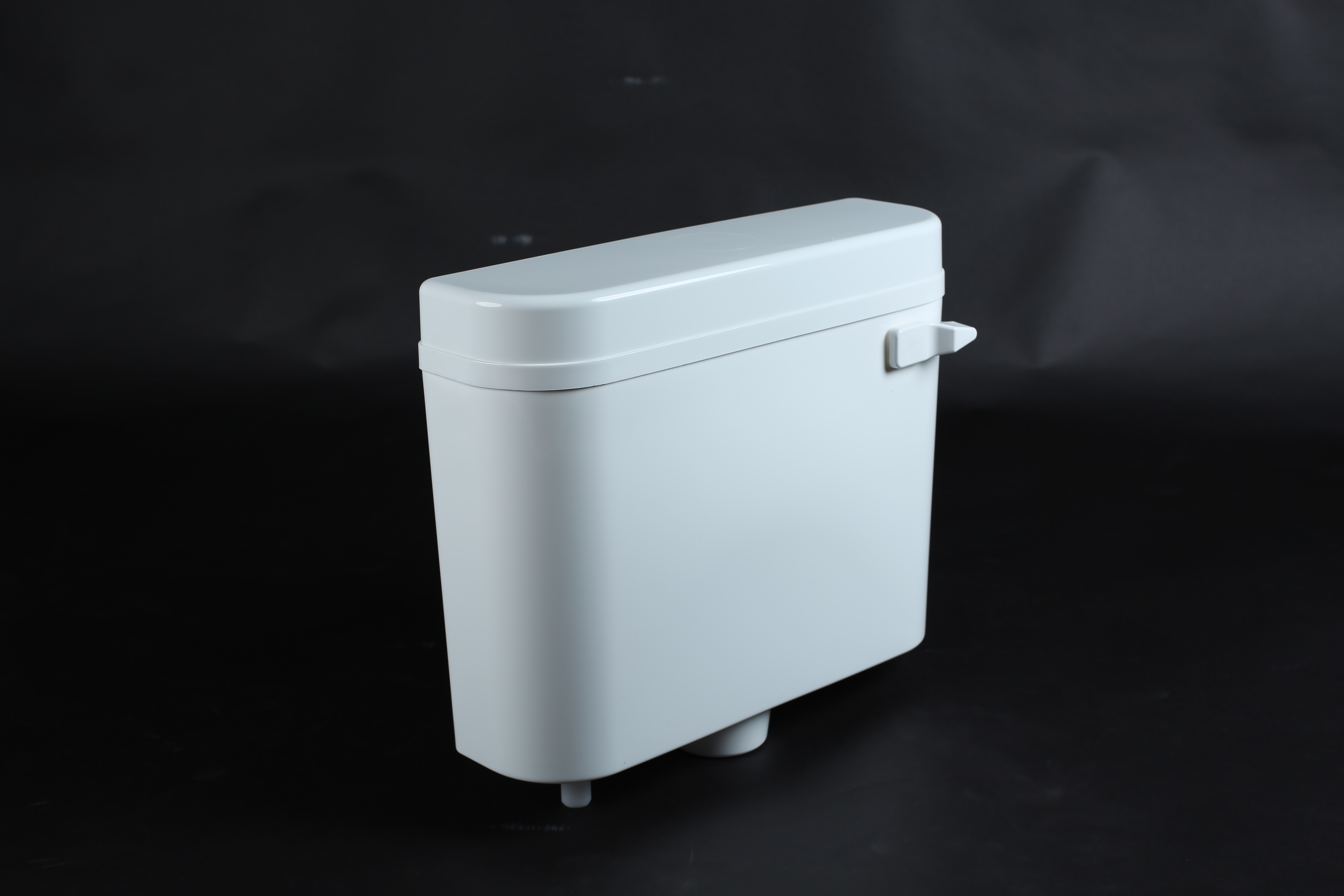 Style Side Push Flushing Cistern - Plastic, 420x325x125 Mm, White | Single Flush Valve, 8 L Capacity, Scratch Resistant, Easy Installation