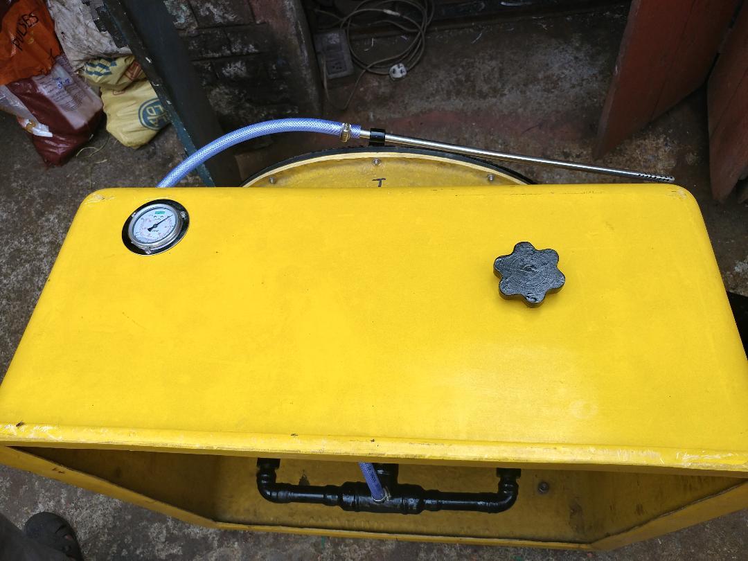 High Expansion Foam Generator - Frp & Ss Material, 900mm X 900mm X 650mm, Orange & Yellow | Ideal For Fire Fighting, 1-year Warranty, Normal Frequency, 56 Kg Weight