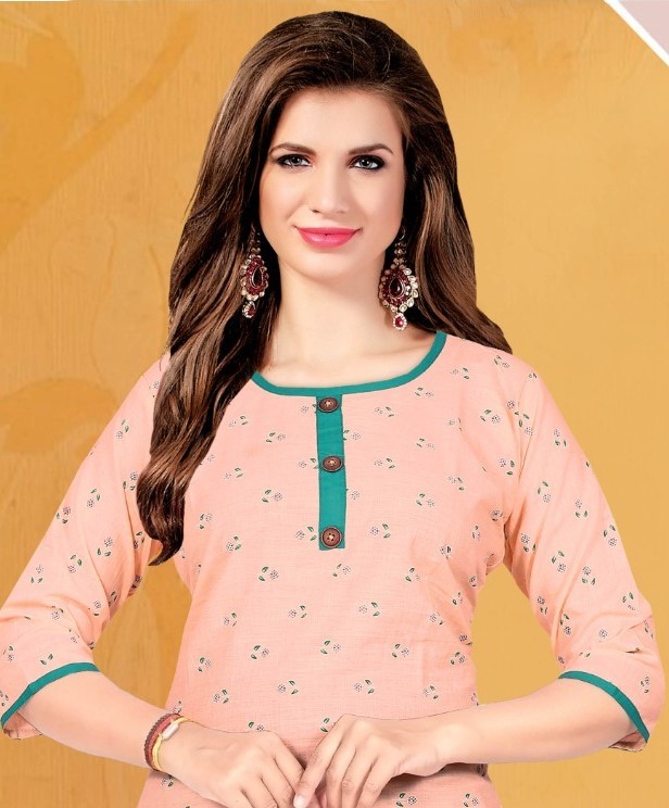 Printed Cotton Kurti - Cotton, Xl/xxl, Soft & Solid Colors, Short Sleeves, 39" Length, All Season, Stylish Printed Patterns | Easy To Wash, Casual Wear