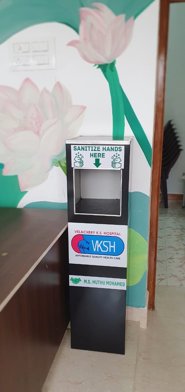 Metal Stand Alone Automatic Sanitizer Dispenser