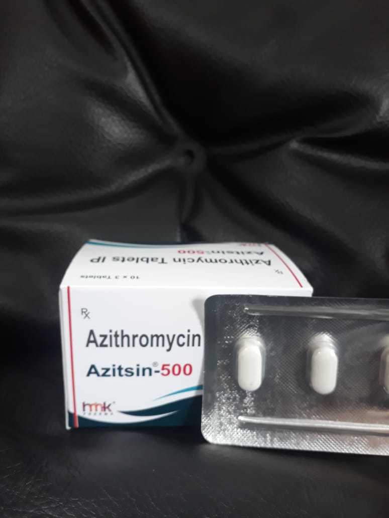 Azithromycin Tablets - Azithromycin Dihydrate Ipequivalent To Anhydrous Azithromycin 500 Mg, Suitable For Adults With Throat Infection, 100 Tablets