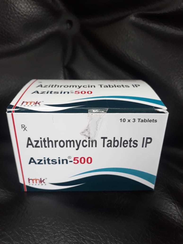 Azithromycin Tablets - Azithromycin Dihydrate Ipequivalent To Anhydrous Azithromycin 500 Mg, Suitable For Adults With Throat Infection, 100 Tablets