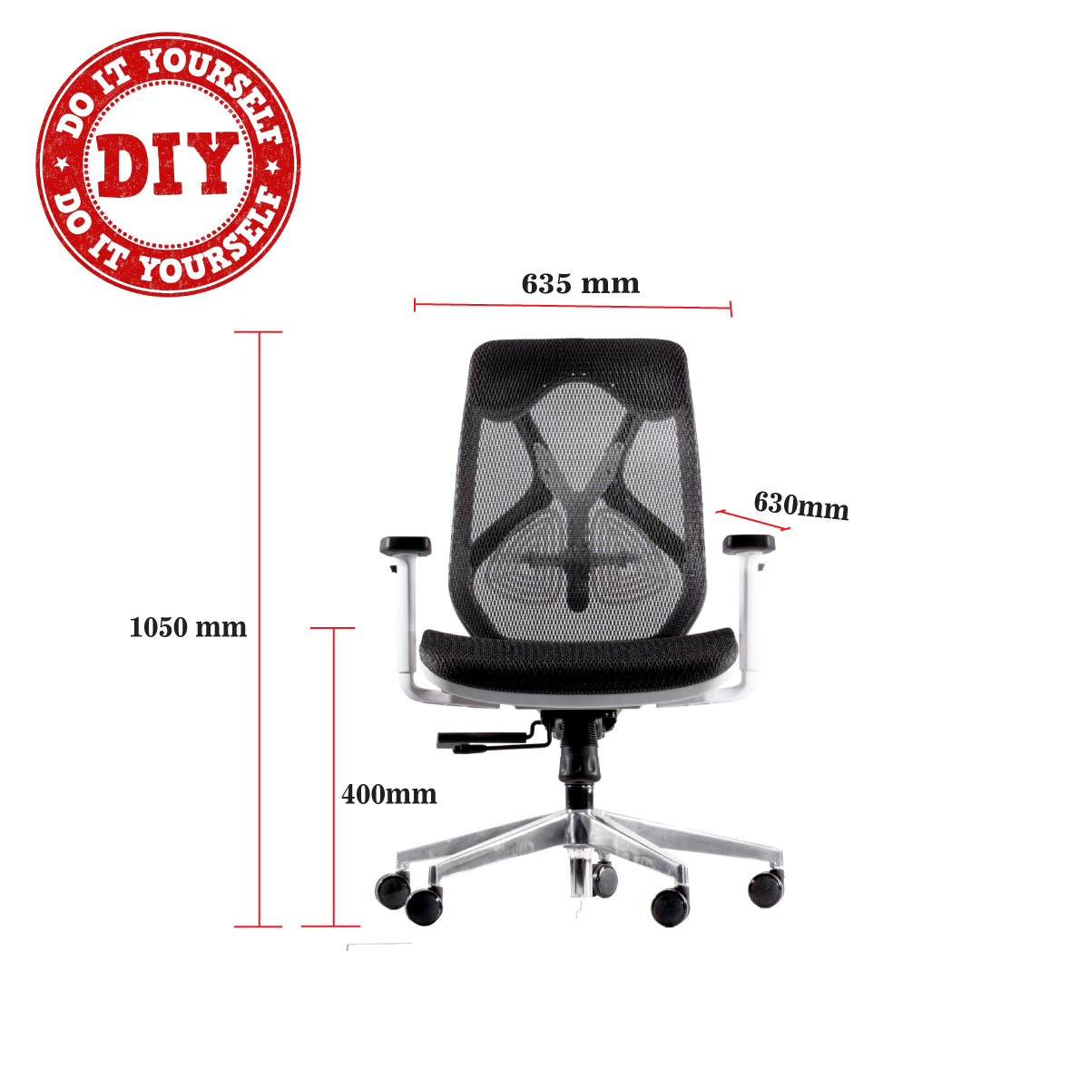 Glider Medium Back Mesh Chair (Wfhc 1b) Warranty: 1 Year