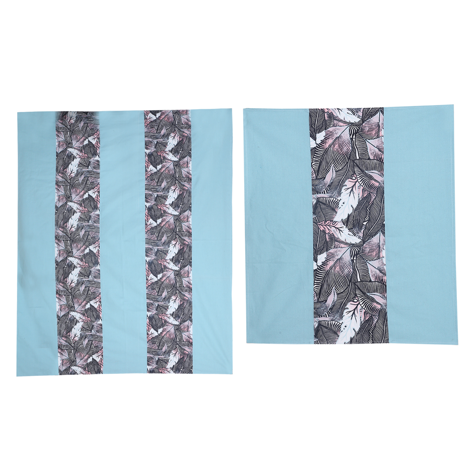Kirti Finishing Aqua Strip Cotton Duck 5 Seater Sofa Slip Cover Size: Standard