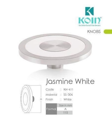 सफेद स्टेनलेस स्टील डोर नॉब