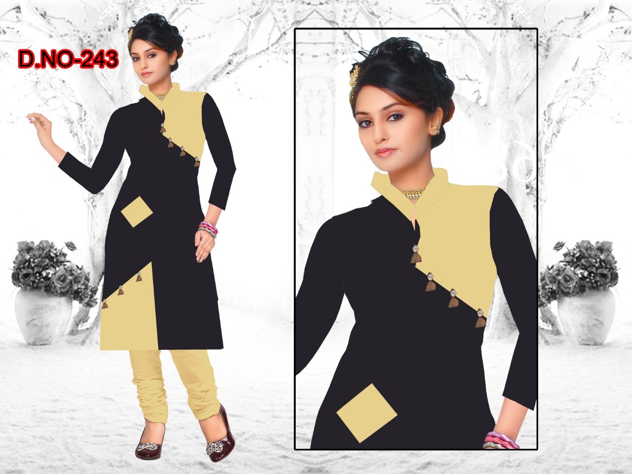 Women Kurta - Cotton, Length 46 Inches, Multi Color | Printed Design, Various Sizes (L, Xl, Xxl), Embroidery Work, All Season Wear