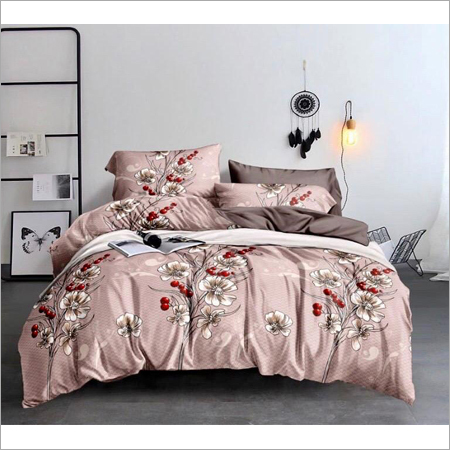 Glace Cotton Double Bedsheet - Geometric Pattern, Brown Color | Includes 2 Matching Pillow Covers, Machine Wash Care