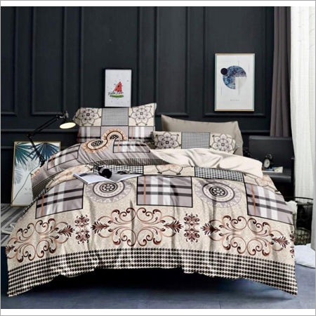 Glace Cotton Double Bedsheet With 2 Pillow Covers