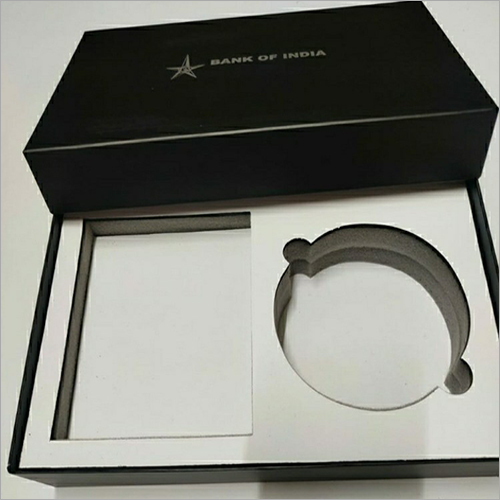 Sandwich Design Wallet Box - Cardboard, Square Shape | Glossy Lamination, Black Color