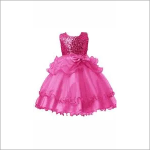 वॉशेबल किड्स पार्टी वियर फ्रॉक