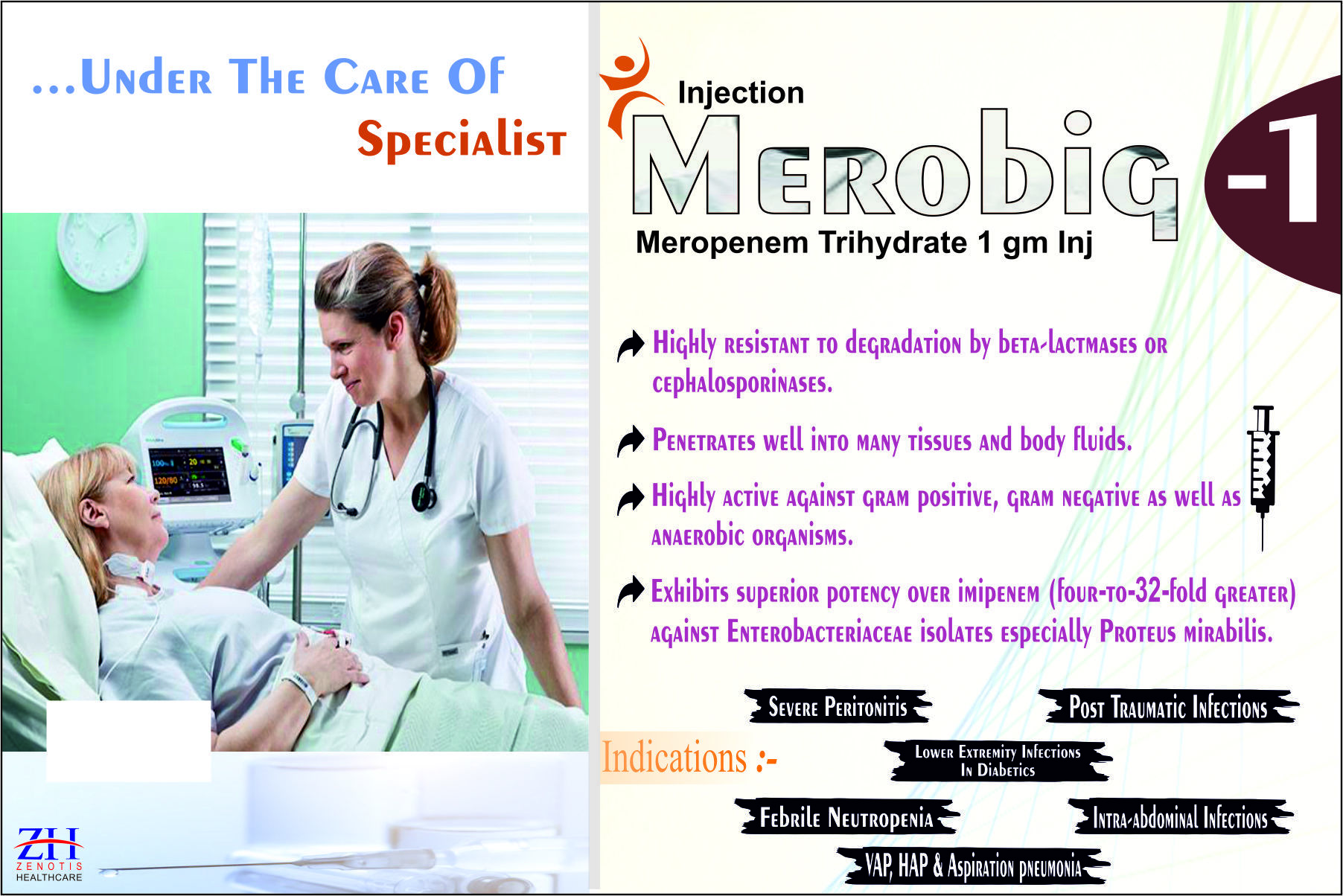 Meropenem Injection Ingredients: Meropenem-1gm