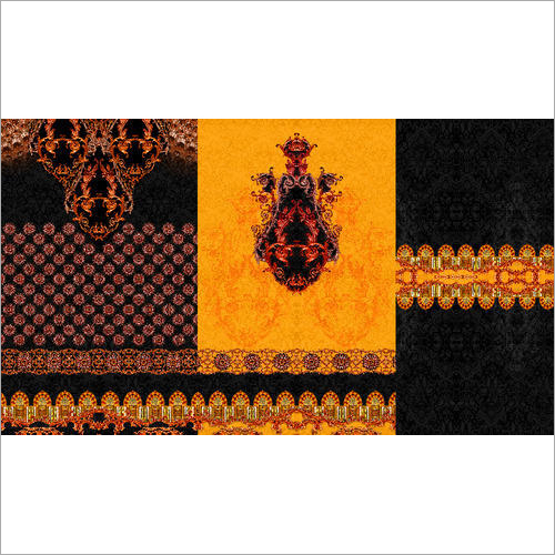 Digital Print Crape Kurti Fabric