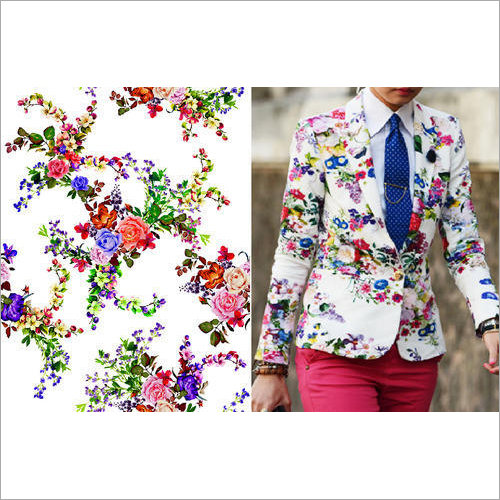 Digital Print Blazer Fabric