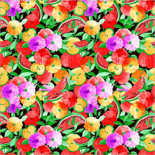 Digital Print 100% Viscose Chinon Fabric