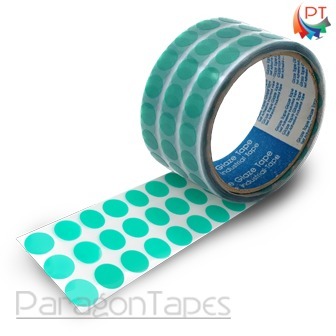 Green Poly Die Cut Masking Tape - Coating Type: Silicone Adhesive