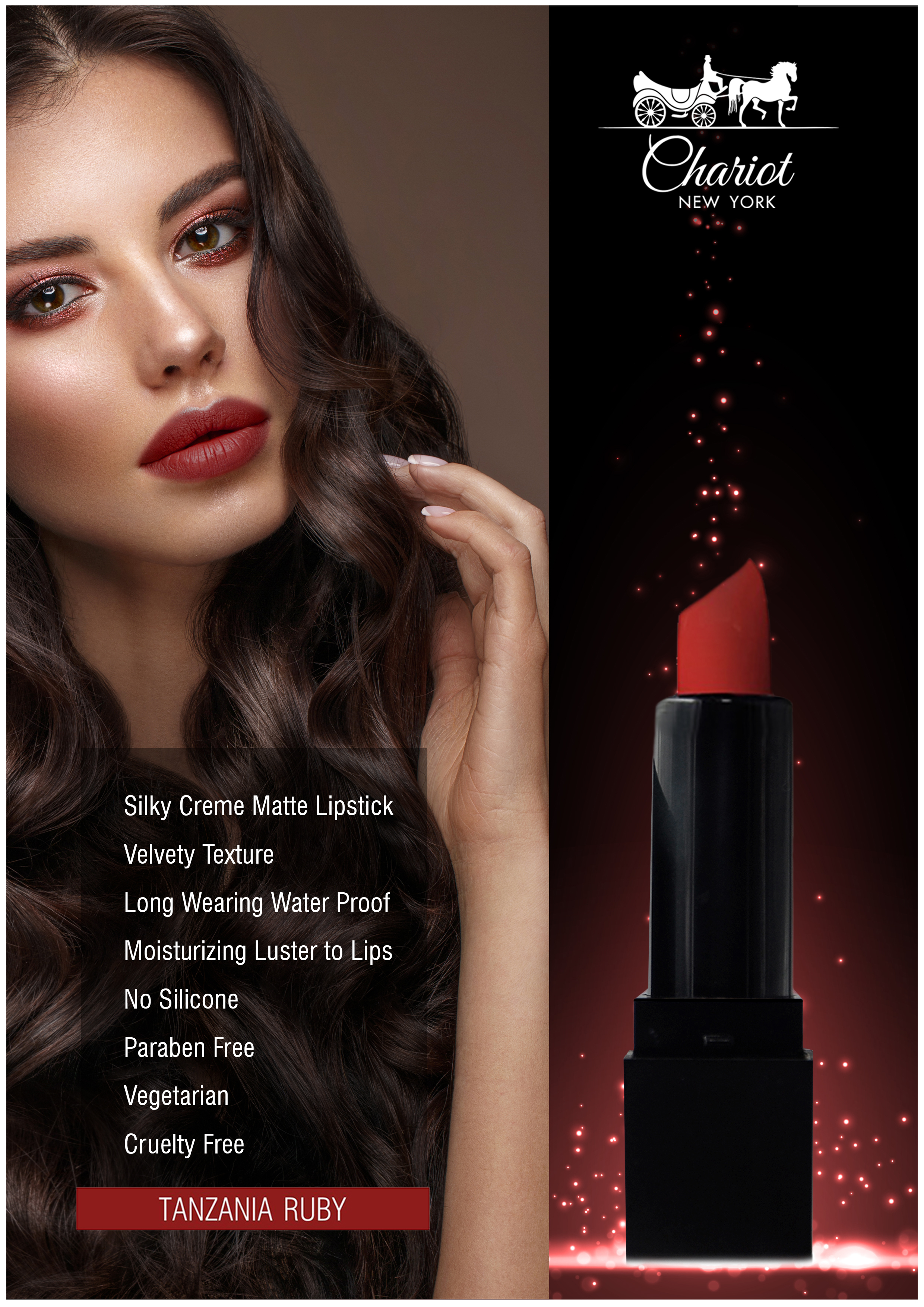 Chariot New York Tanzania Ruby Lipstick (Rudy Red) Age Group: 15-70