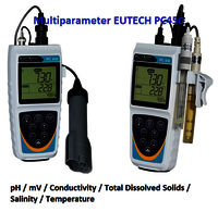 Ph /Con/ATC इलेक्ट्रोड PC450 के साथ Eutech पोर्टेबल मल्टीपैरामीटर