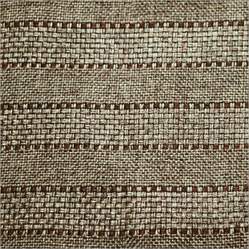Stripe Jute Fabric - GSM 400 to 600, 54 Inches Wide, Light Brown Color, Lightweight Jute Material, Ideal for Sofa Upholstery
