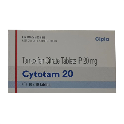 Tamoxifen Citrate Tablets - 20 mg, Blister Pack of 10 Tablets | Manufactured by Cipla, Store at Room Temperature