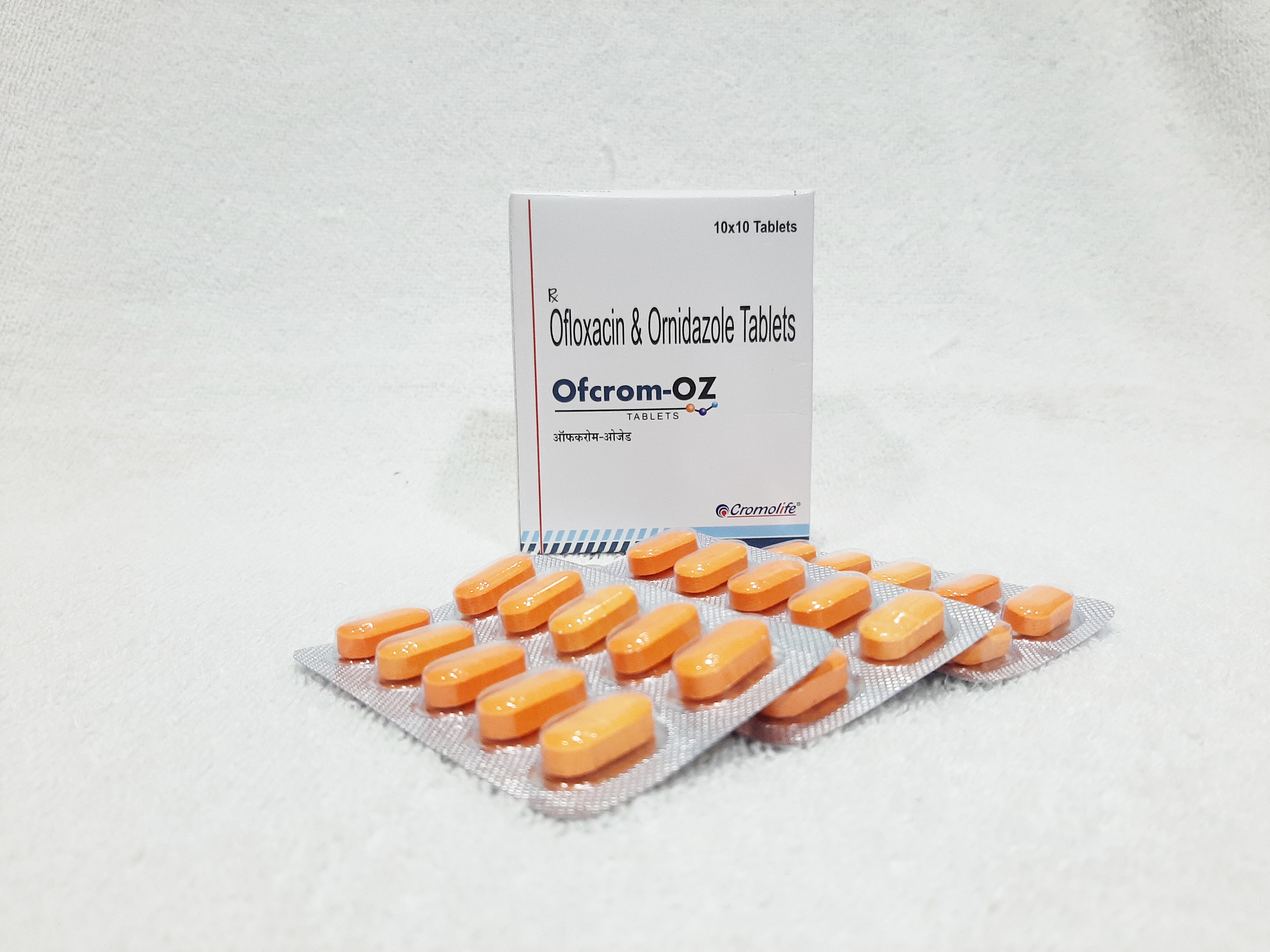 Ofcrom - Oz Tablets | Ofloxacin 200mg & Ornidazole 500mg For Gastrointestinal, Gynaecological, Surgical & Urinary Tract Infections