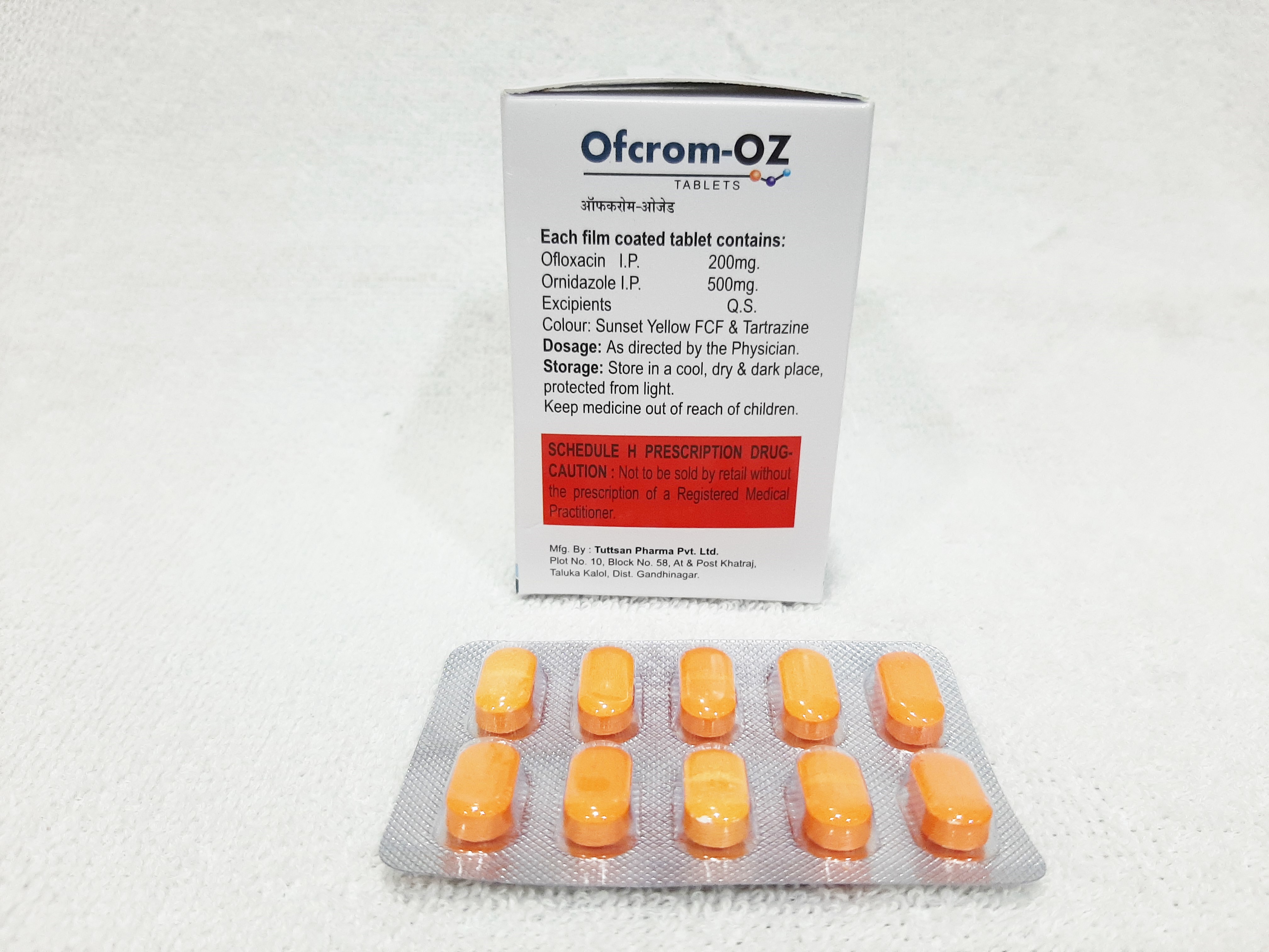 Ofcrom - Oz Tablets | Ofloxacin 200mg & Ornidazole 500mg For Gastrointestinal, Gynaecological, Surgical & Urinary Tract Infections